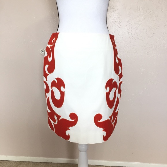 Anthropologie Dresses & Skirts - Anthro Vanessa Virginia Orange Tribal Skirt